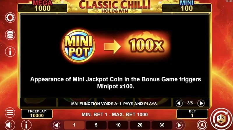 Classic Chilli Hold & Win - Hold & Win -kierroksen käynnistys