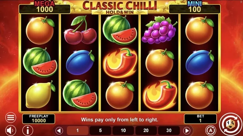 Classic Chilli Hold & Win - 5×3 rullat chili-symboleilla