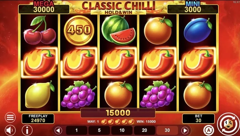 Classic Chilli Hold & Win - kiinteä Jackpot symbolissa